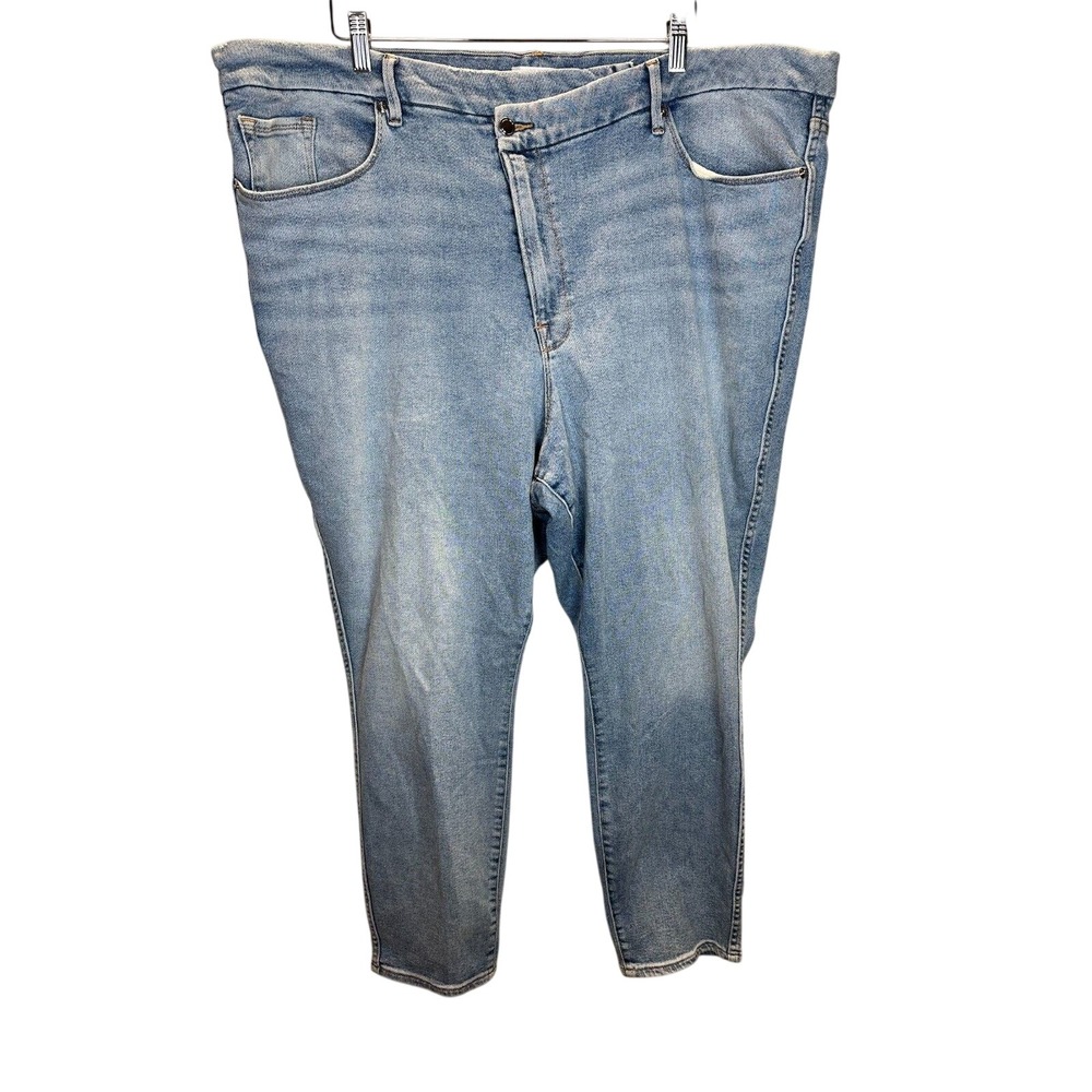 Good American Good Curve Jeans Womens 24 Blue Asymmetric Waist Skinny Denim